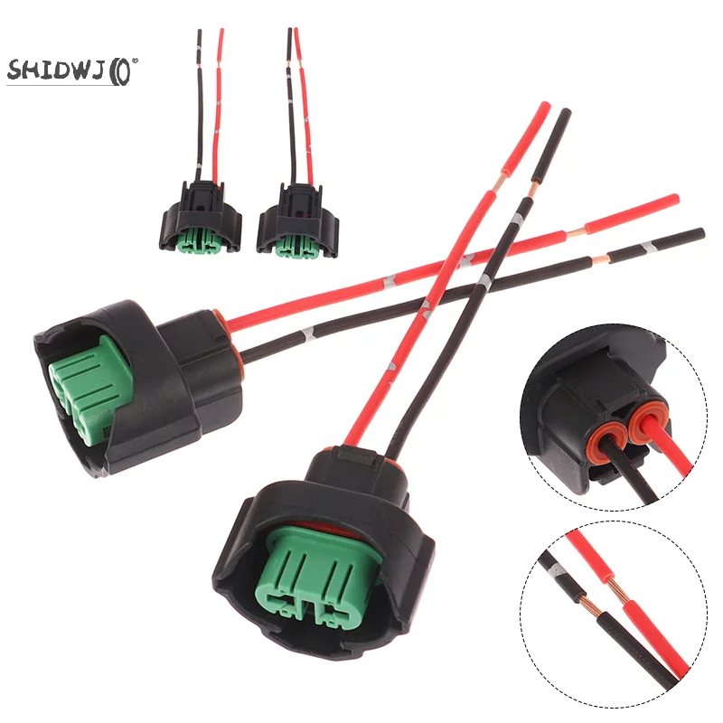 

2Pcs H11 Female Connector Adapter Wiring Harness Socket Car Cable Plug Adapter For Foglight Head Light