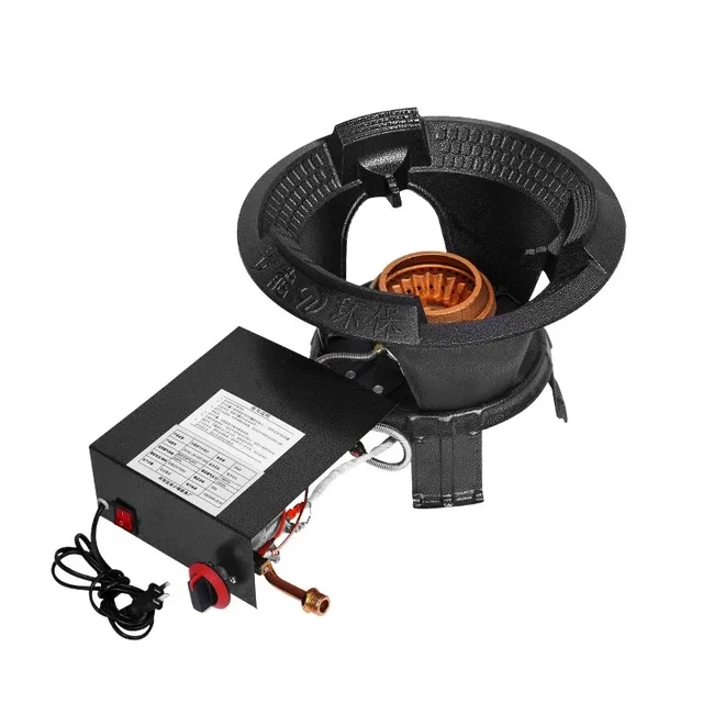 Fierce Fire Stove with Blower Flameout Protection Liquefied Gas Natural Gas Cooker Home Cast Iron Desktop Gas Stove for Kitchen