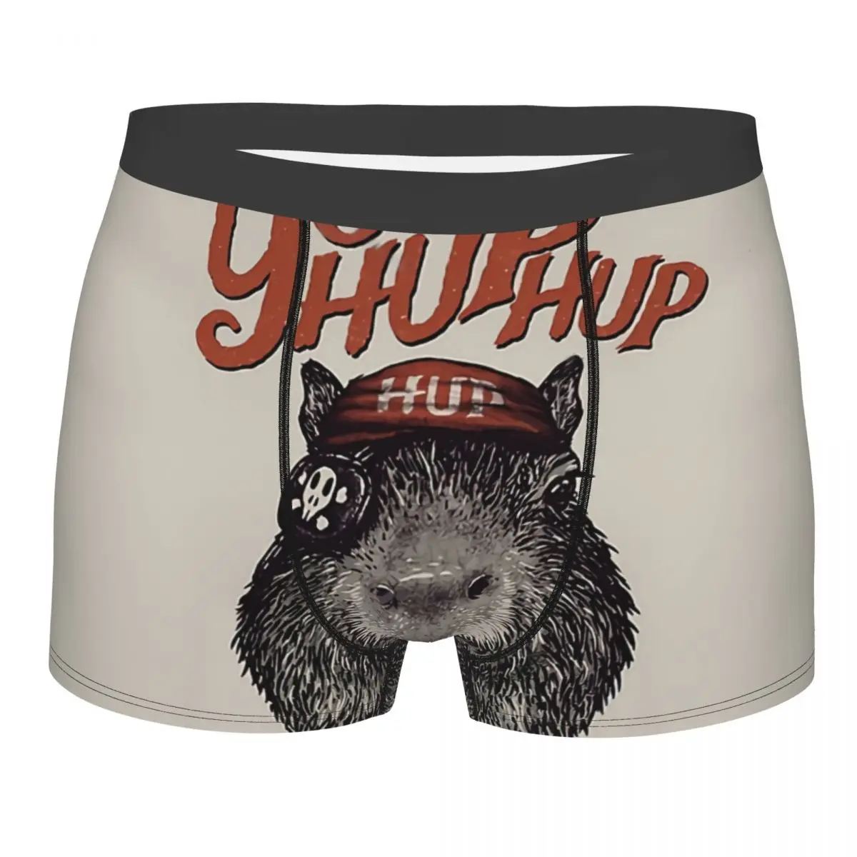 

YoHupHup Red Pirate Man's Boxer Briefs Capybara Highly Breathable Underpants High Quality Print Shorts Gift Idea