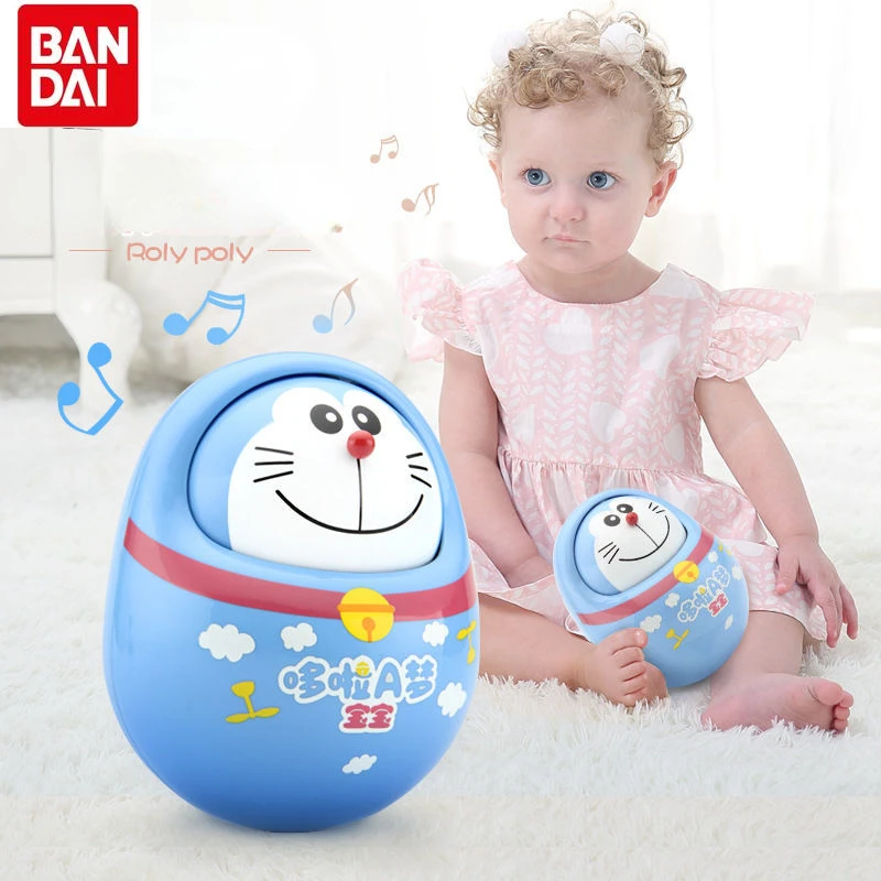 

Bandai 2022 New Doraemon Children's Toys Baby Toys Tumbler Nodding Doll Early Education Puzzle 3-6-9-12 Months Cute Cartoon Toys