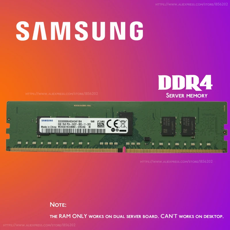 Original Samsung Reg Ecc Ddr4 Ram 8gb 4gb 16gb Pc4 2133mhz 2400mhz 2666mhz  2400t 2133p 2666v Ecc Reg Server Memory 16g 8g V3 X99 - Rams - AliExpress
