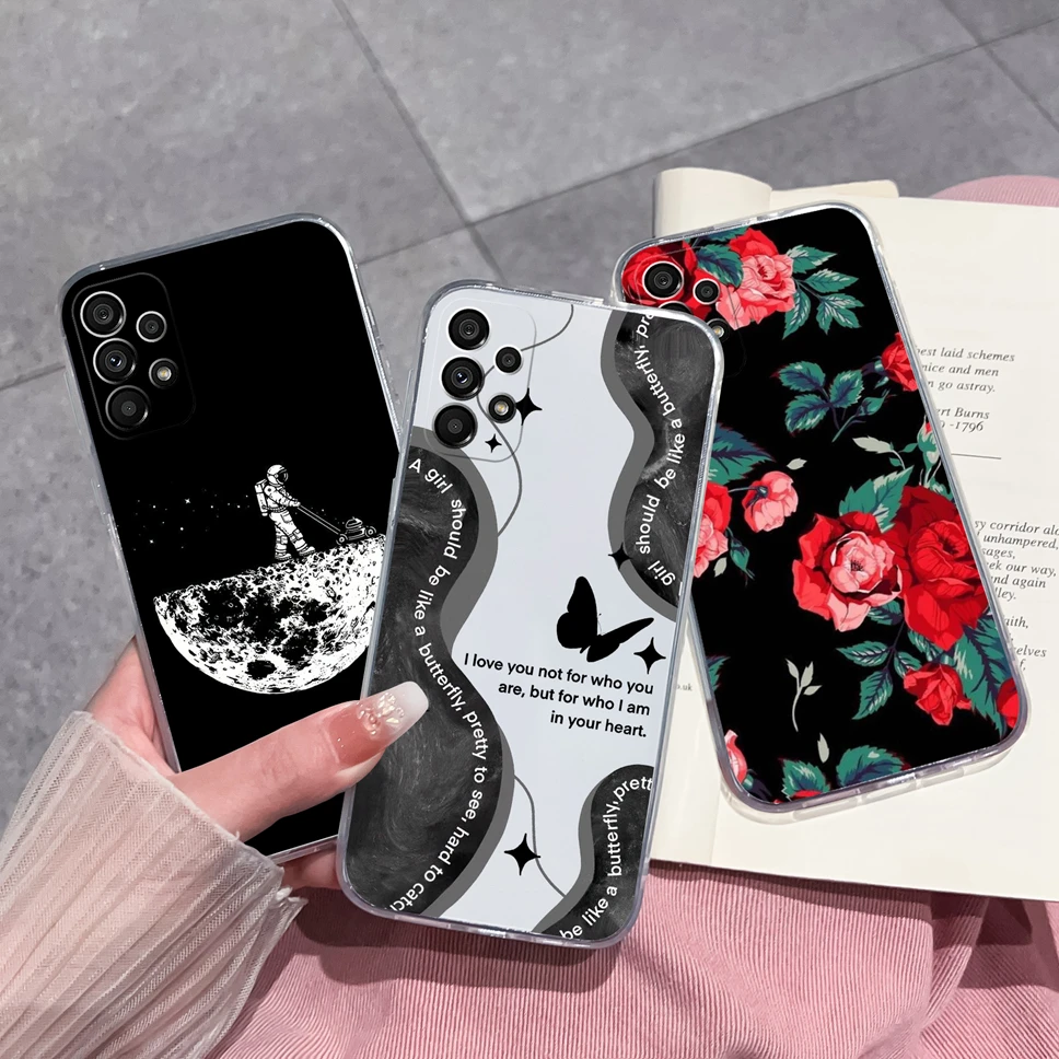 Clear Pretty Flower Soft Silicone Phone Case Cover