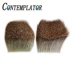 CONTEMPLATOR 1pc 5cm*5cm Natural Color Deer Hair Patch for muddlers hoppers humpies deer body fur dry flies bodies tails wings