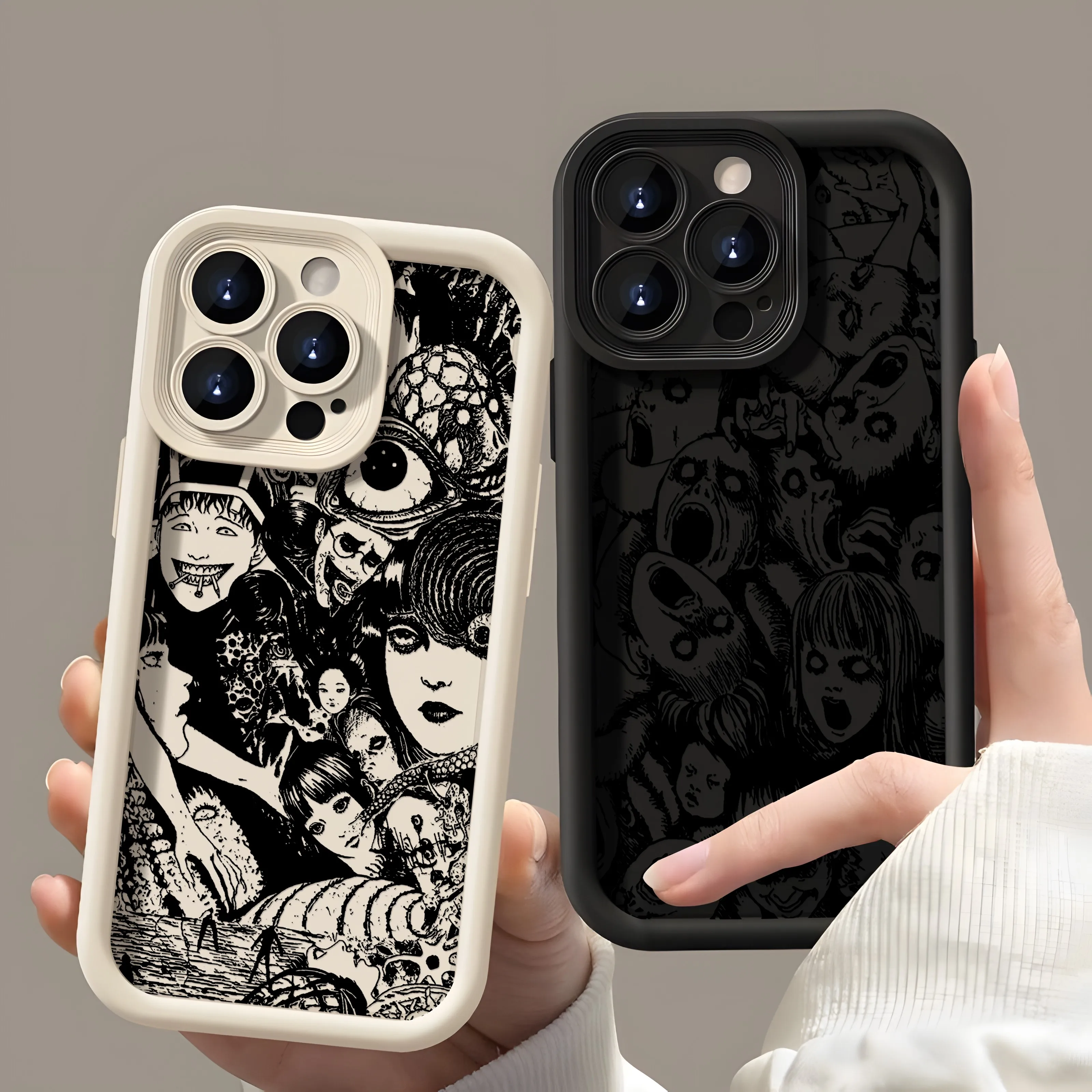 Luxury Junji Ito Horror Art Phone Case
