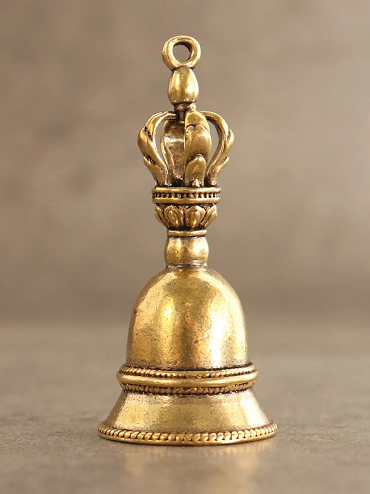 Description Picture 3 of item1PC Retro Copper Bell Wind Chimes Brass Crafts Die-casting Falling Wind Chimes Tibetan Bronze Bell Ideas Copper Bell Pendant