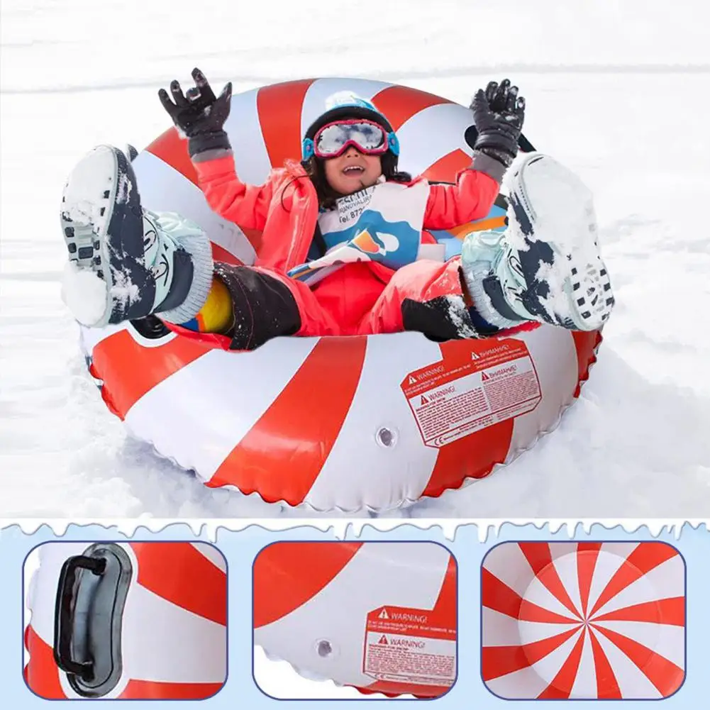 Snow Tube Inflatable Snow Sledding Tubes For Kids Adults Thickened Heavy Duty Sleds With Handles Winter Outdoor Sports Toys