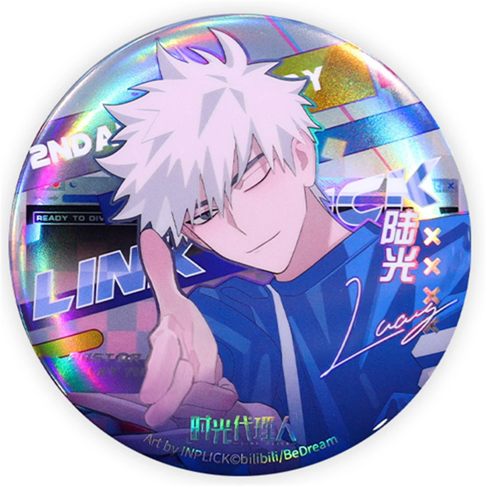 Game Anime Link Click Cosplay Badge Pin Tinplate Brooch Accessories Prop anime ornament