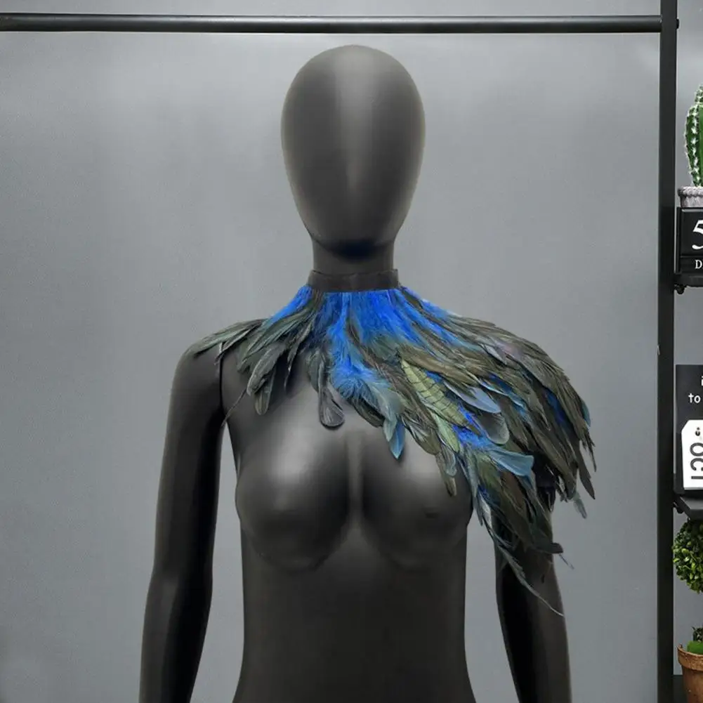 

Женский шарф-накидка с перьями, Регулируемый мягкий шарф-накидка в стиле ретро для косплея