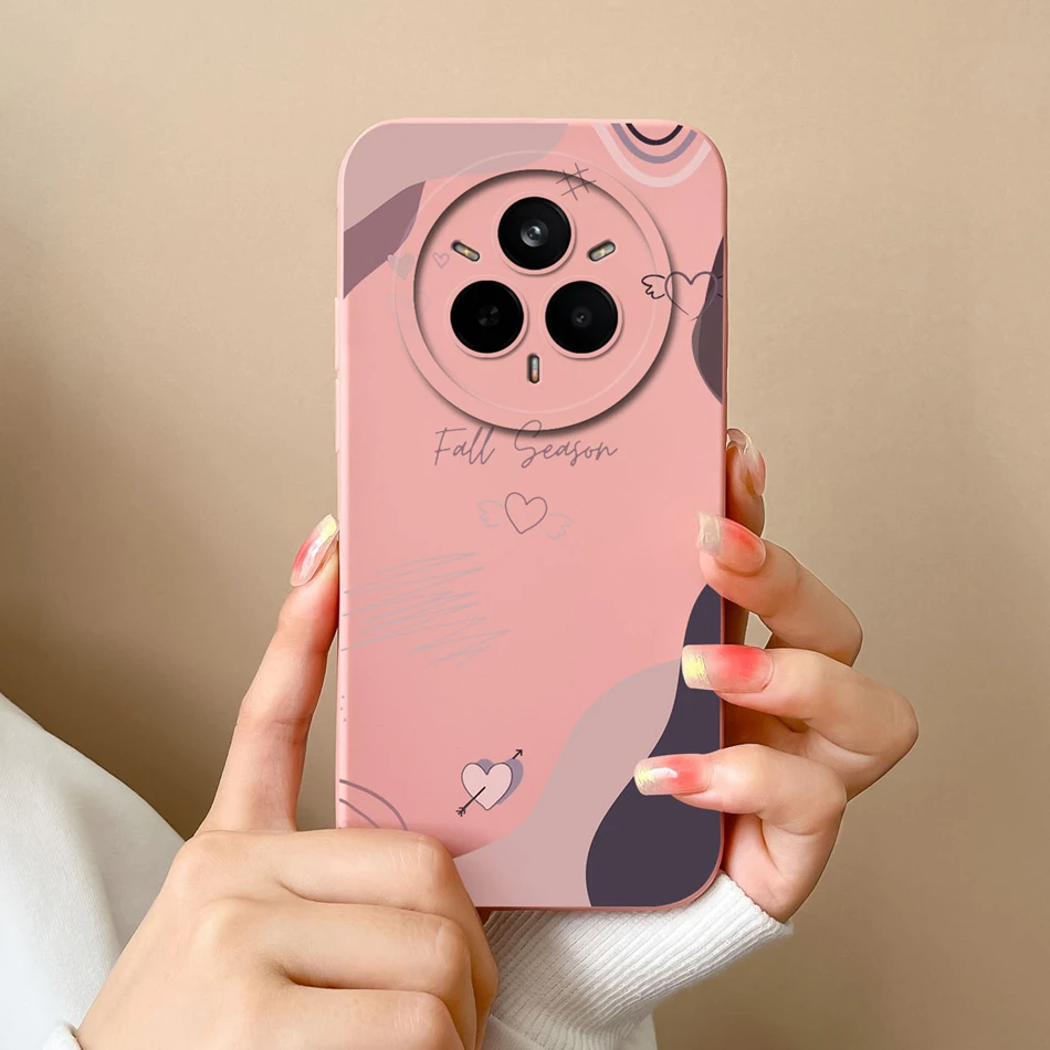 Love Heart Liquid Silicone Phone Case - Soft High-Quality Full Protection Cover
