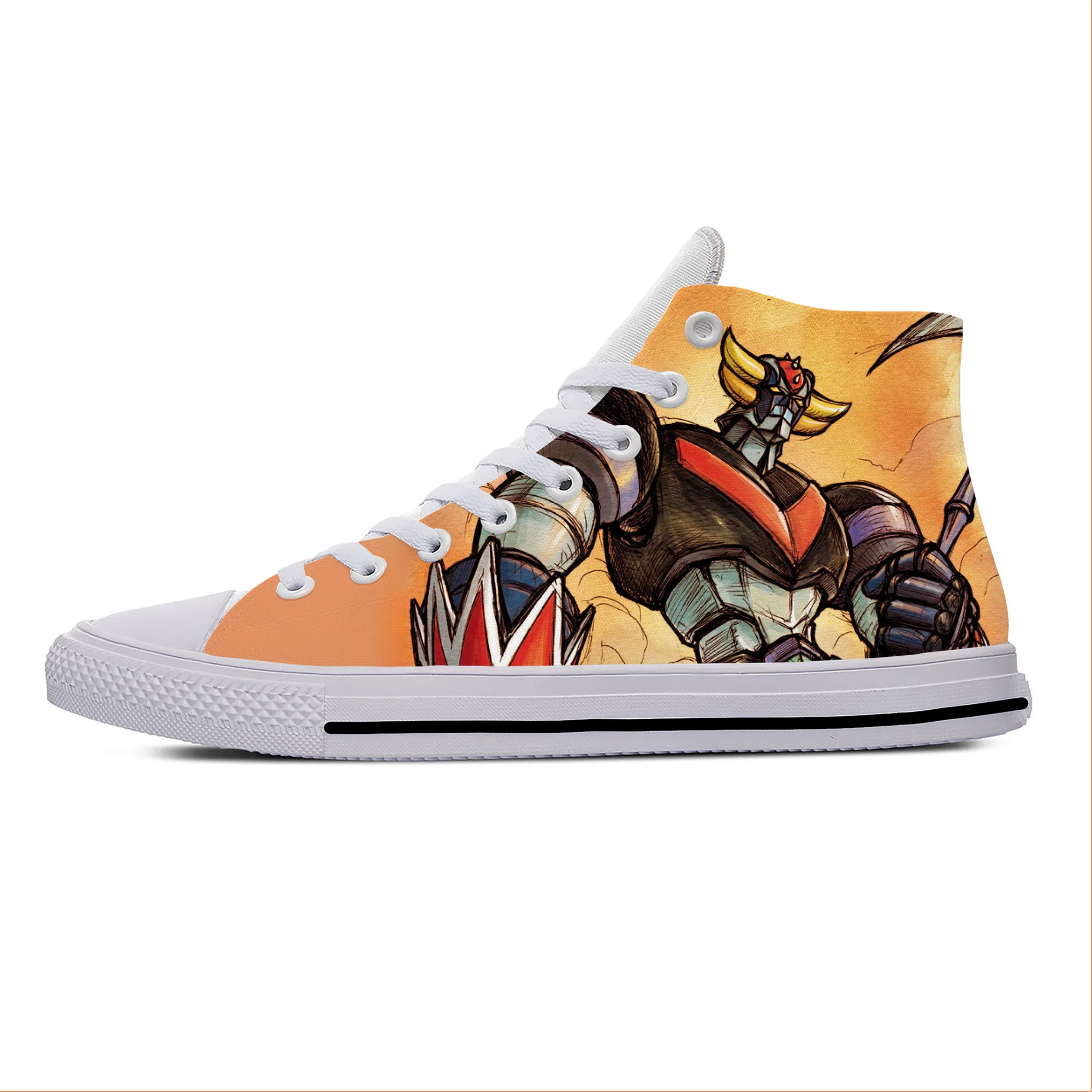 

Hot UFO Robot Goldrake Grendizer Anime Gurendaiza Casual Cloth Shoes High Top Lightweight Breathable 3D Print Men Women Sneakers