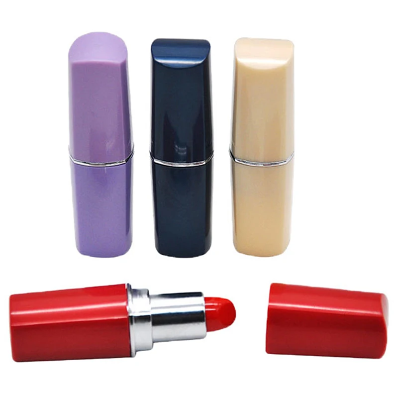 1PC Lipstick Stash Secret Safe Diversion Conceal Medicine Container Case Hidden Compartment Fake Pill Box Organizer Random Color desktop rotating organizer dustproof transparent lipstick data line 360 degrees rotating compartment jewelry makeup box