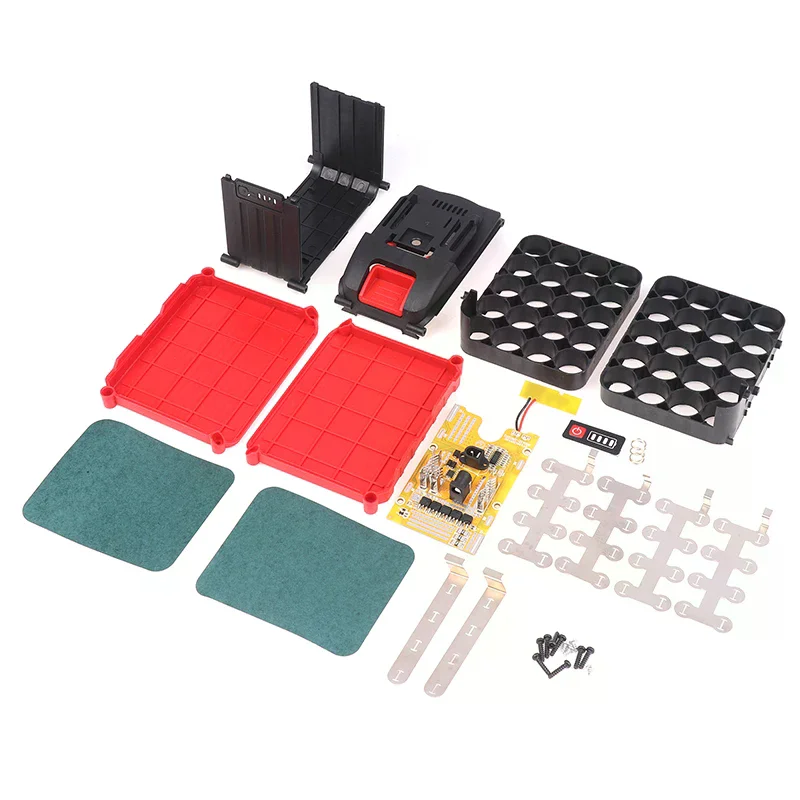 Set di 1 custodia per batterie Li-ion 21700 con scheda di circuito, scatola fai-da-te con scheda PCB BMS e protezione di ricarica, può installare 5/20 batterie