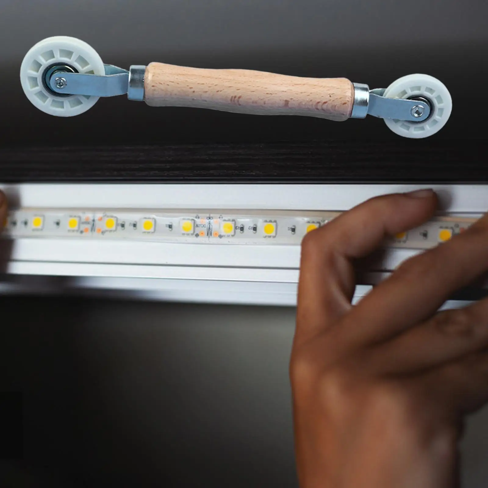 LED Strip Channel Roller Tool, U Groove Wheels for 5-10mm Wide LED Strip