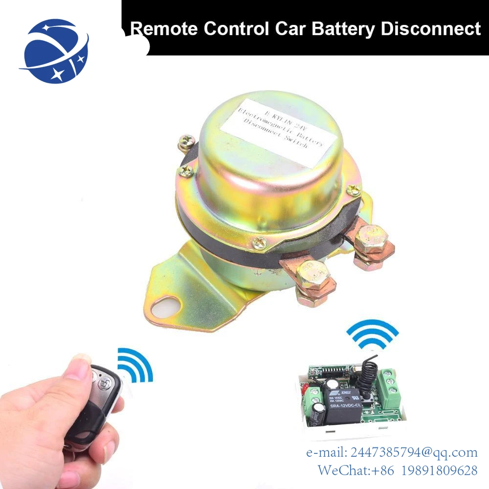 

YunYiDC12V Automobile CarBattery Switch Disconnect Remote Kit Terminal Master Kill Latching Relay Electromagnetic Solenoid Valve