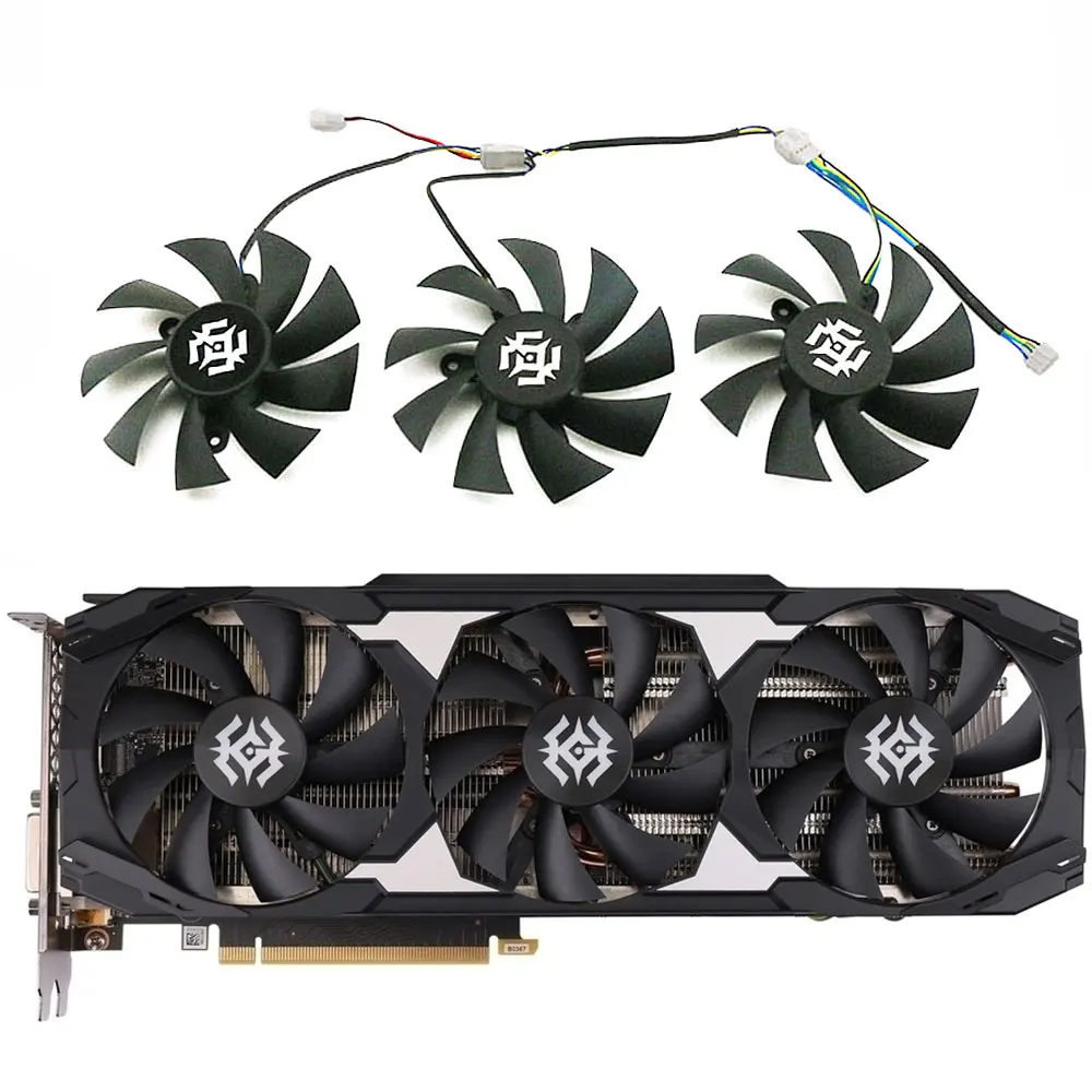 Nuovo 3Fan/1Set Rtx 2070 2060 Super X-Gaming Ventola, Per Zotac Rtx 2070 2060 X-Gaming, Gtx 1660Ti X-Gaming Ventola Di Raffreddamento Della Scheda Gra