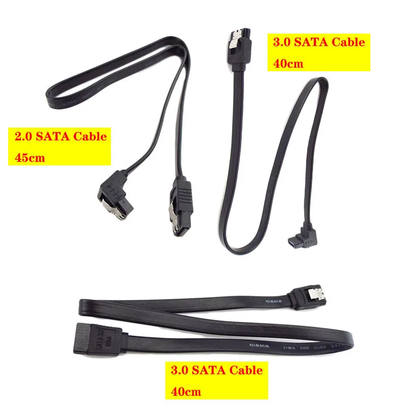 SATA 3.0 6 Гбит/с 26AWG данные HDD жесткий диск внешний прямой 90 градусов высокоскоростной SATA Дата-кабель для лотов компьютера 40 см 45 см