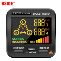BSIDE Digital Socket Tester Smart Voltage Detector RCD GFCI NCV Test Large display Outlet checker EU US UK Plug Ground Zero Line 1