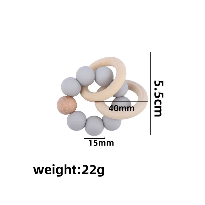 Teethers for Baby Teething Toy Silicone Bead Chew Newborn Bath  Bébé Accessories  Mordedores De Silicona Para Silicone toys - 5