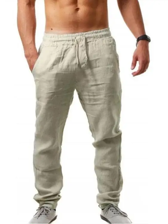 Men's Solid Color Casual SportS Pants With Drawstring