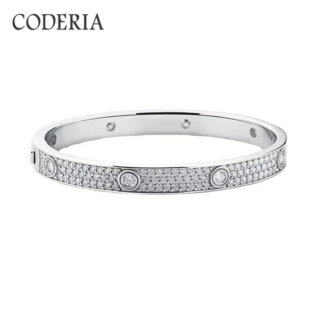 GRA Certified Luxury D Color All Moissanite Bracelet Total 5 Carat 925 Sterling Silver Diamond Bangle Women Wedding Gift Jewelry 5