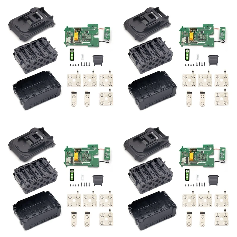 4x-bl1830-li-ion-battery-plastic-case-protection-board-pcb-input-21700-battery-for-makita-18v-battery-bl1850-bl1830