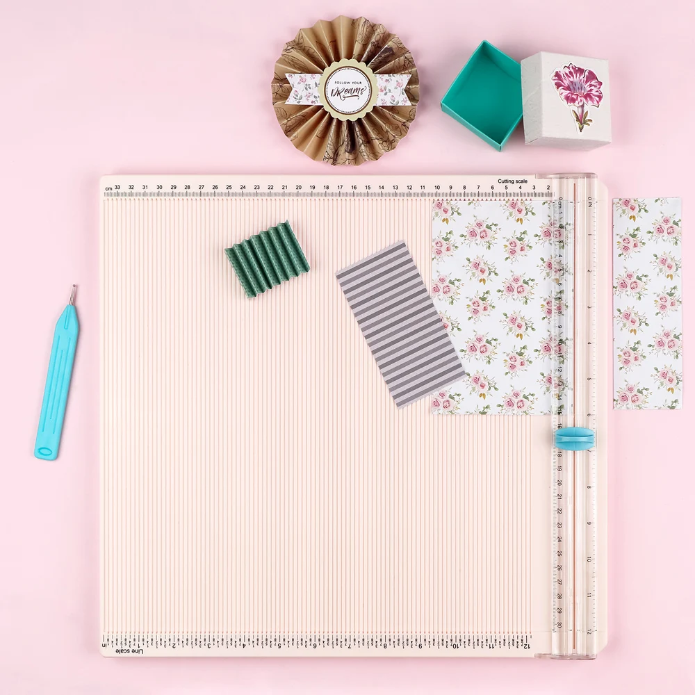 꼭 필요한 트림 및 스코어 보드 미끄럼 방지 패드 Diy Scrapbooking 사진 앨범 장식 용 종이 트리머 종이 카드 커터 보드