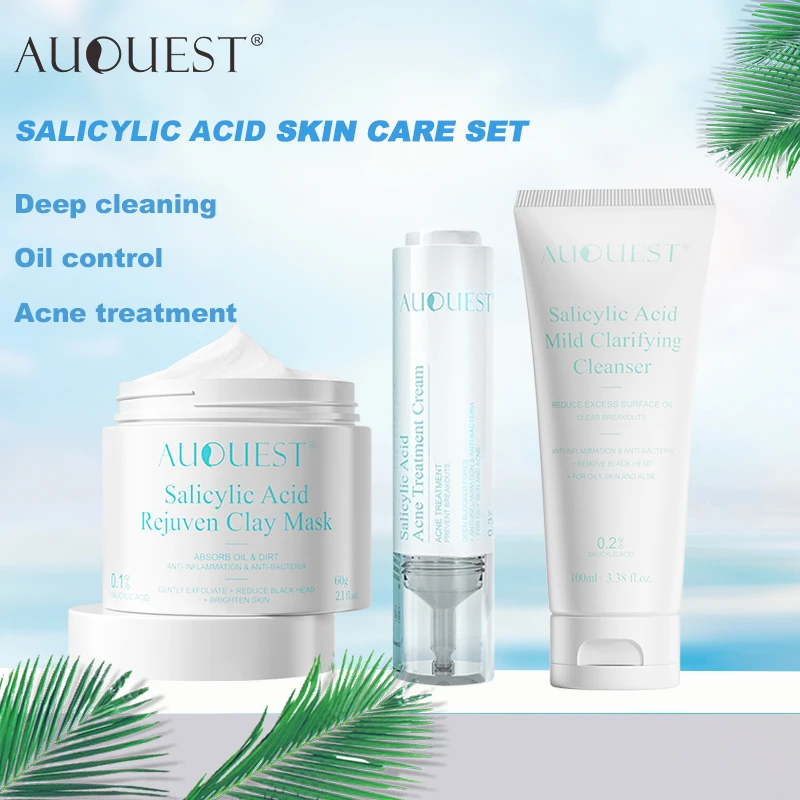 AUQUEST Salicylic Acid Treatment Skin Care ชุดควบคุมน้ำมัน Blackhead สี