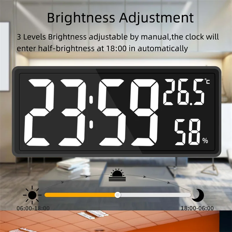 Digital Clock with Temperature & Humidity display