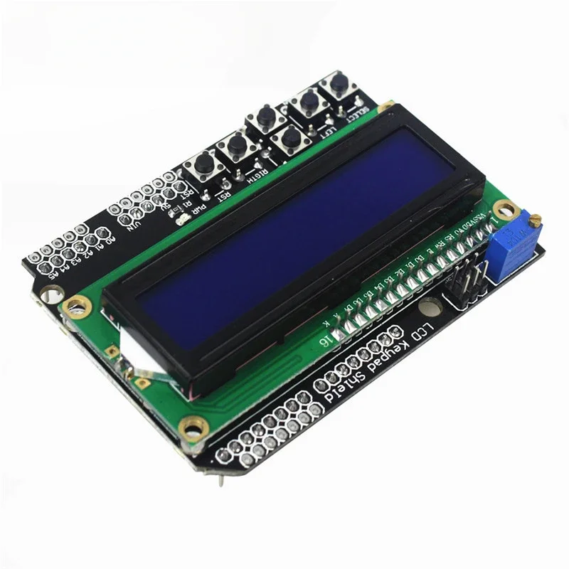 5pcs LCD Keypad Shield LCD1602 LCD 1602 Module Display For arduino ATMEGA328 ATMEGA2560 raspberry pi UNO blue screen