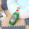 Beer Bottle Shaped Plush Dog Chew Toy Squeaky Interactive Bite-Resistant Pet Playing Supplies for Small to Large Dogs Teeth Clea 4