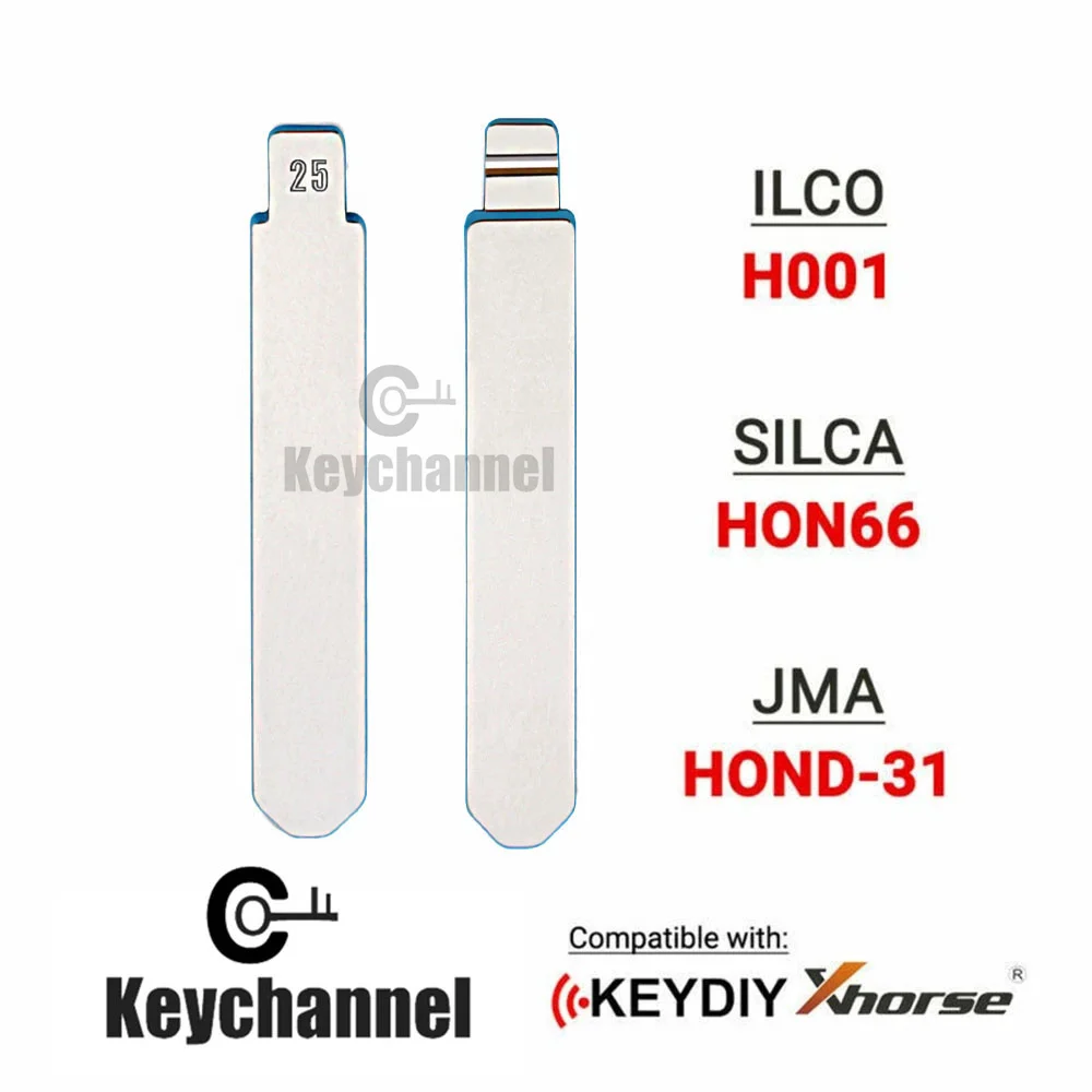 10PCS Key Blade Honda Type HO01 HON66 HOND-31 Replacement Flip Blade HON66 For Honda Civic Accord CR-V XR-V City HRV Venzel For car key