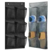 6 Grids Wall-mounted Sundries Organiser non-woven Fabric Closet Storage Mesh Bag Pocket Clear Hanging Over The Door Cloth Box 1
