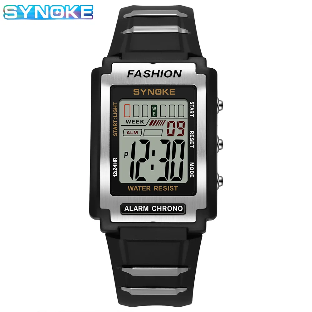 

Digital Watch For Men Waterproof Original SYNOKE 9850 Wristwatch Ultra-thin Dial 31MM Watches Male Reloj hombre