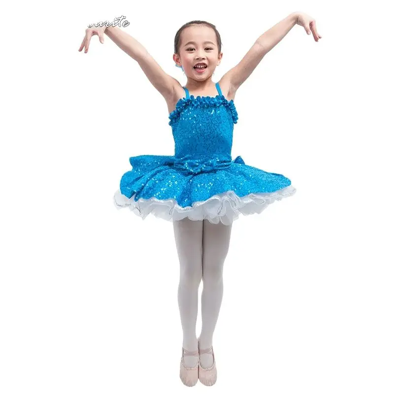 Color Pavone Paillettes Spandex Corpetto Tutu Di Balletto, Ragazza Di Balletto Costume, Danza Tutu