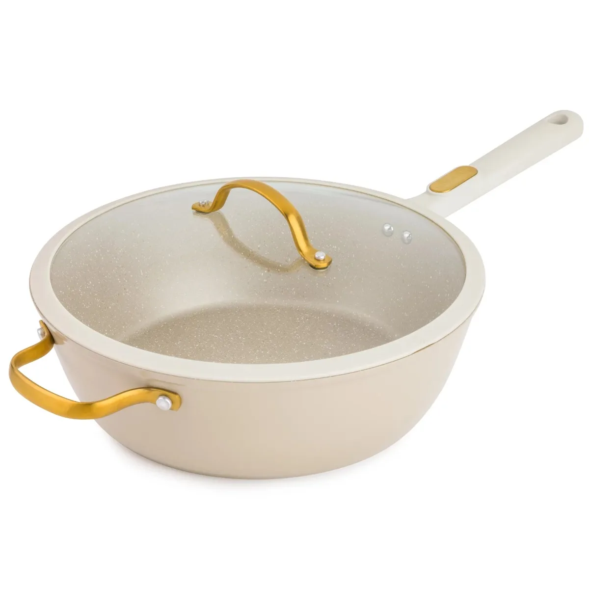 

Thyme & Table Non-Stick 5 QT Granite Saute Pan, Taupe