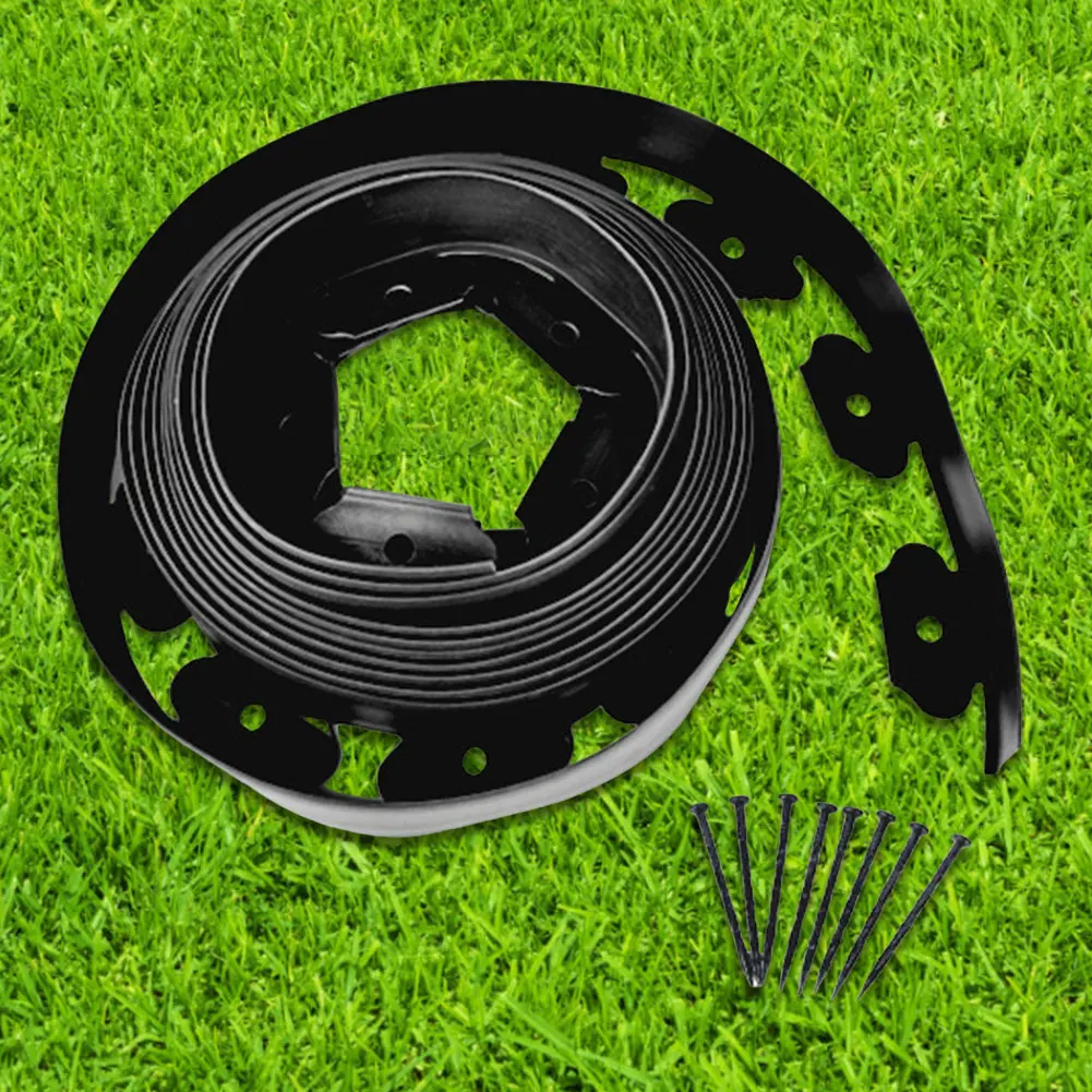 Flexible Garden Edging Kit with Spikes - Easy Installation, No-Dig Landscape Border