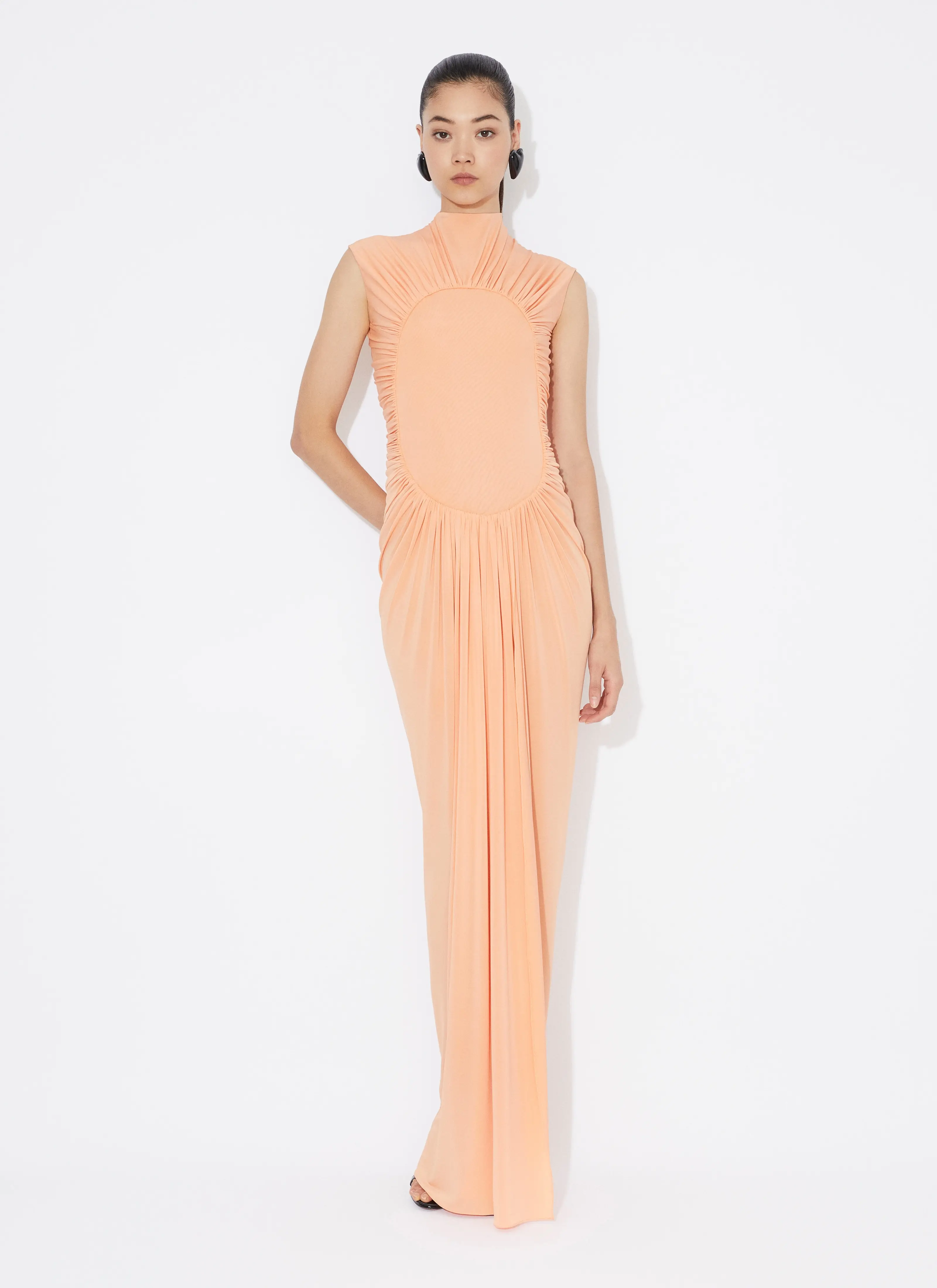 New Fashion Solid Color Dresses ALAIA Long Dress High