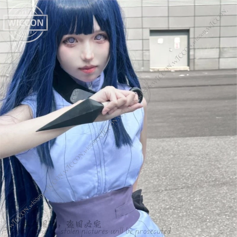 日向日向ヒナタコスプレ衣装女性用ウィッグ、ヘッドバンド、ハロウィン