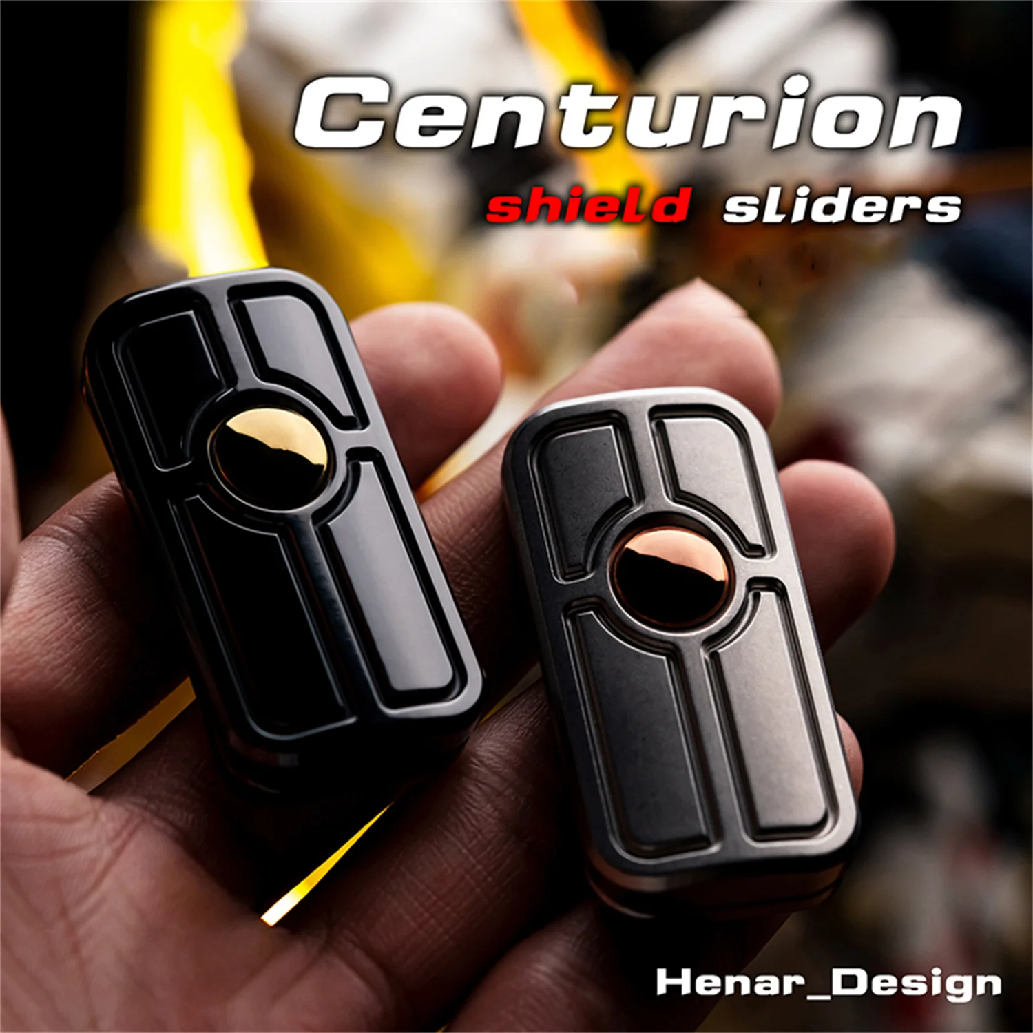 

WANWU EDC Stainless Steel Fidget Slider Stress Relief Toys Zirconium Finger Spinner
