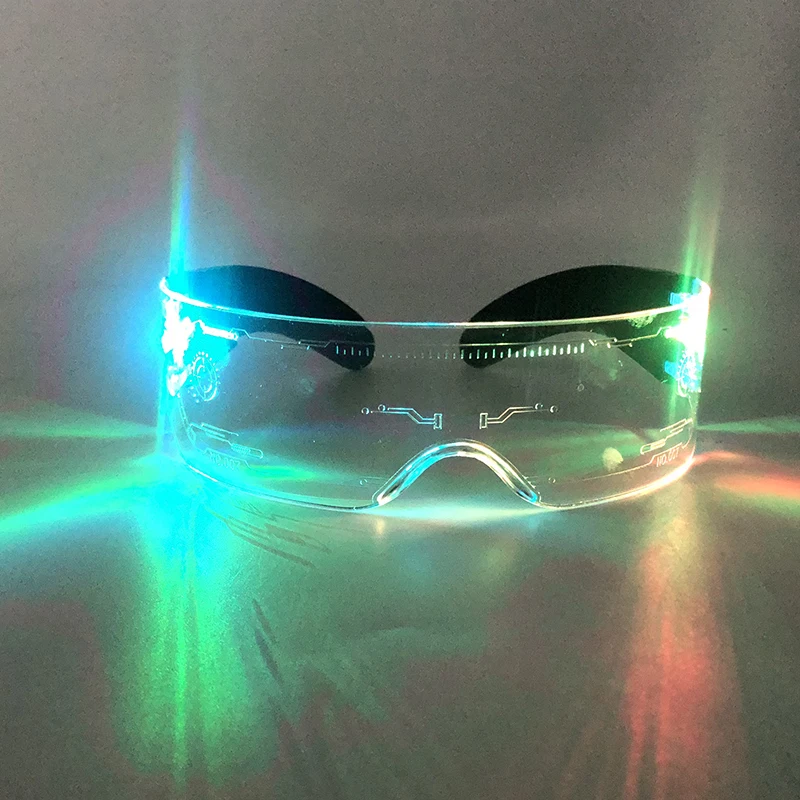 Roboter LED Neon Visor Gläser, Fluor zierende Party, Bar, Karneval, Weihnachts kostüm Requisiten, Neuankömmling – Detail 14