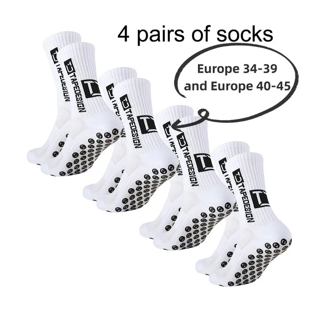 4 paires de nouvelles chaussettes de football collées à tube central TC pour l'entraînement sportif et la compétition, chaussettes antidérapantes et respirantes 1