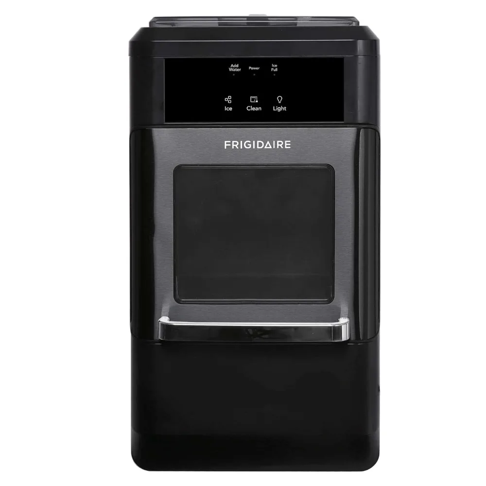 Crunchy Chewable Nugget Ice Maker, 44lbs per day, Auto Self Cleaning, Black Stainless 2