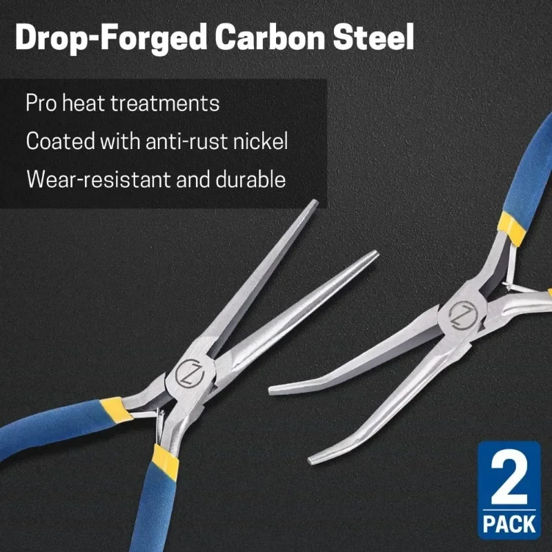 Detail rukojetí kleští ukazující texturu gumového úchopu