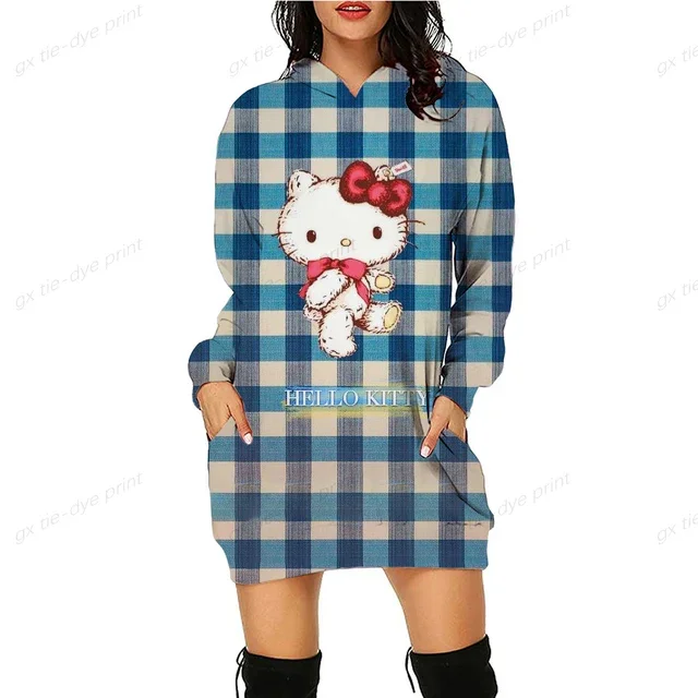 thumbnail image 1 of Sudaderas y sudaderas con capucha de HELLO KITTY para mujer Sudaderas con capucha de HELLO KITTY para otoño y primavera Sudaderas con capucha de manga larga de otoño y primavera de estilo Harajuku, 1 of 5
