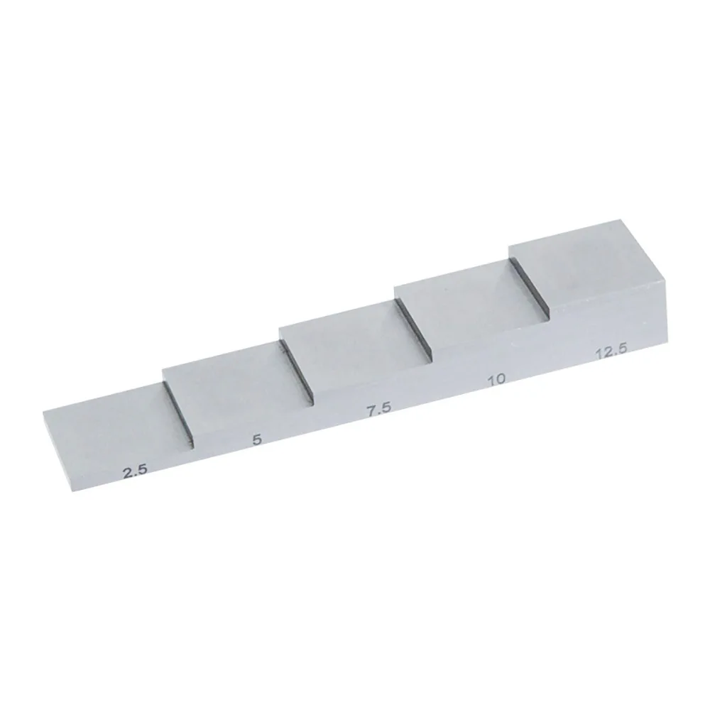 5 Step wedge Block 2.5mm 5mm 7.5mm 10mm 12.5mm Calibration Block 1018 Steel Ultrasonic Thickness Gauge Linear Deentest