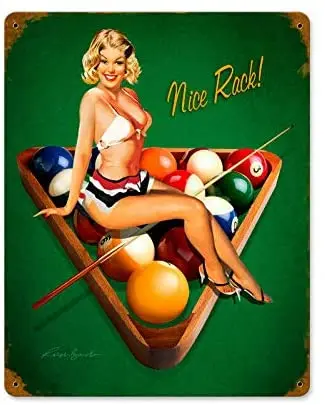 

Vintage Style Metal Tin Sign 8x12inch Pinup Girl Nice Rack Wall Decoration Poster Home Bar Restaurant Garage Cafe Art Gift Metal