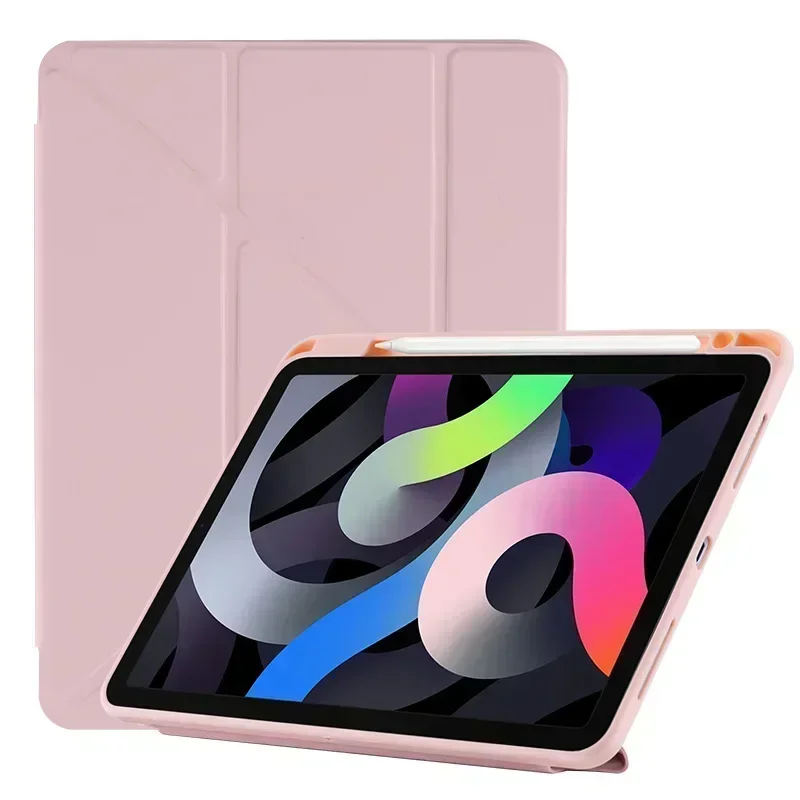 Origami-case Suporte Acrílico com Slot de Caneta para Ipad Capa Trifold Ipad 10 Air Mini 2023 Pro 12.9 11 109 102 97 - Imagem 2