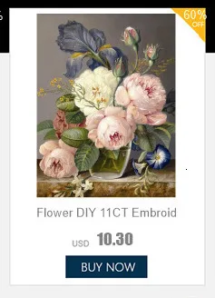 Description Picture 4 of itemChristmas Landscape Pre-Printed Cross Stitch Complete Kit Embroidery Hobby Handmade Handicraft Knitting Design Home Decor Gift