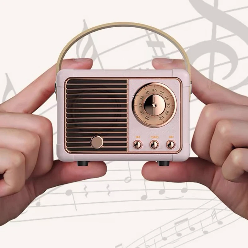 

Retro Portable Bluetooth Speaker For Xiaomi Phone Wireless Bass Subwoofer Outdoor for Car Stereo Loudspeaker Mini Music Box