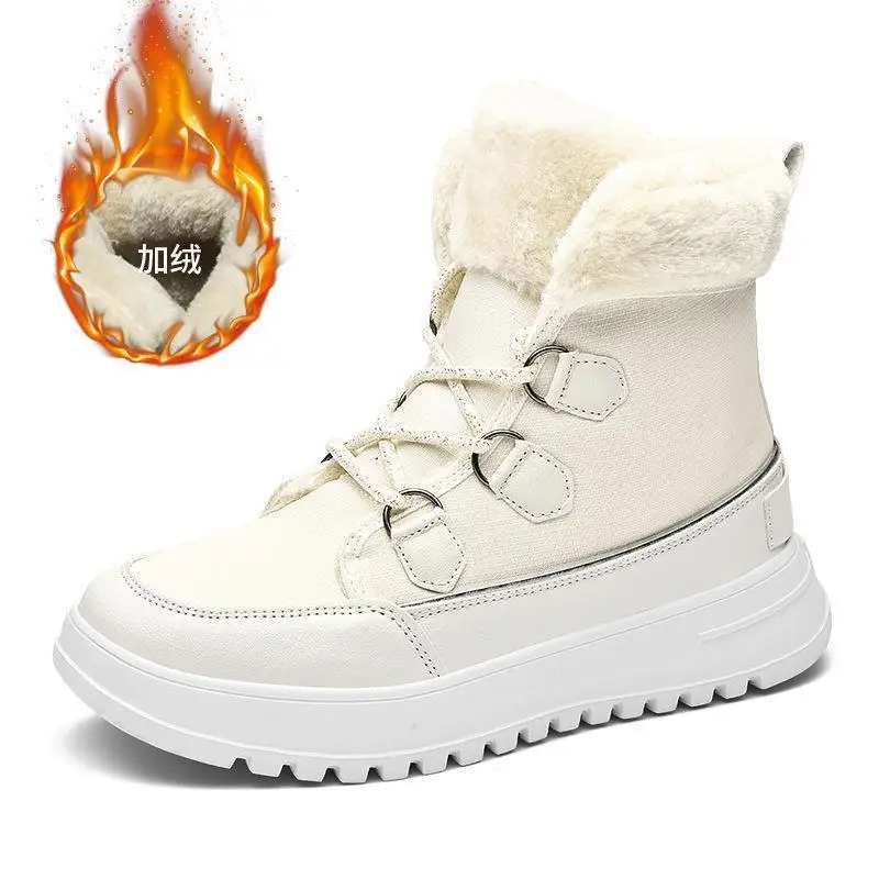 Fashion Women Snow Boots With Plush Warm Sports Casual Antiskid Winter Shoes Size 36-42